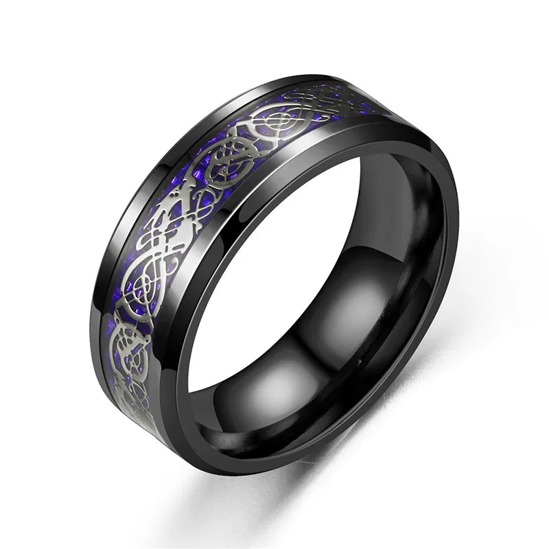 Smart Health Ring - 8mm Stainless Steel Biometric Fitness Tracker Purple Tidesmit