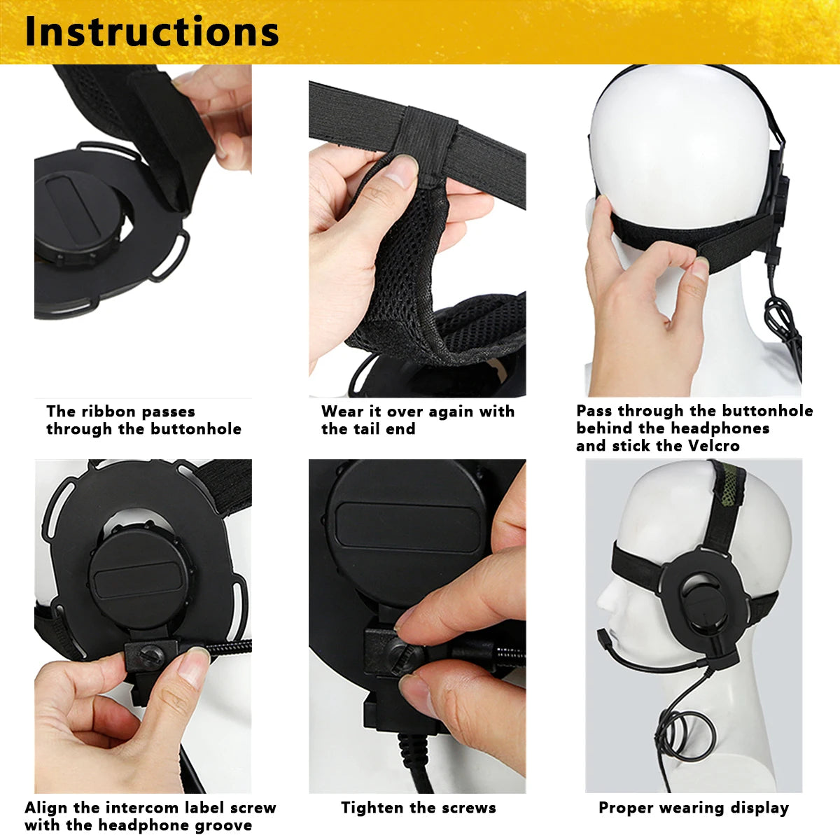 Tactical Shooting Headset with U94 PTT for Baofeng Radio - Tidesmit Tidesmit