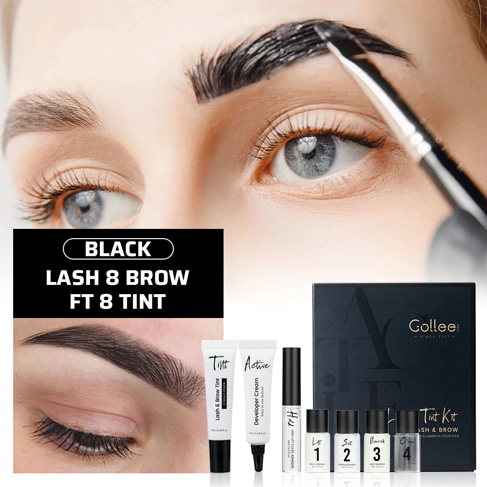 Professional Lash Lift and Tint Kit for Defined Semi-Permanent Results Permanent Makeup Machines Black Tint Kit Tidesmit