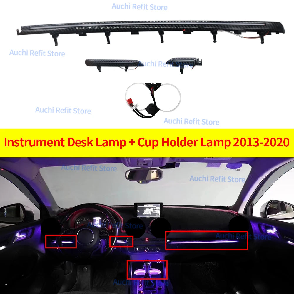 Ambient LED Interior Kit for Audi A3 S3 RS3 - 30-Color Custom Lighting Dashboard Cup Holder Tidesmit