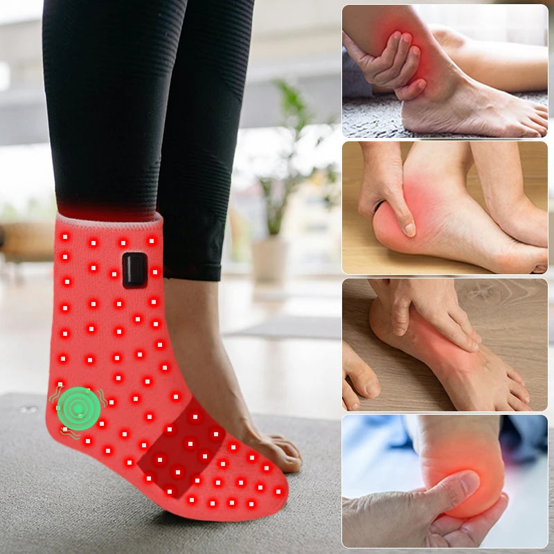Red Light Heated Ankle Wrap for Targeted Pain Relief and Recovery Relaxation Treatment Tidesmit
