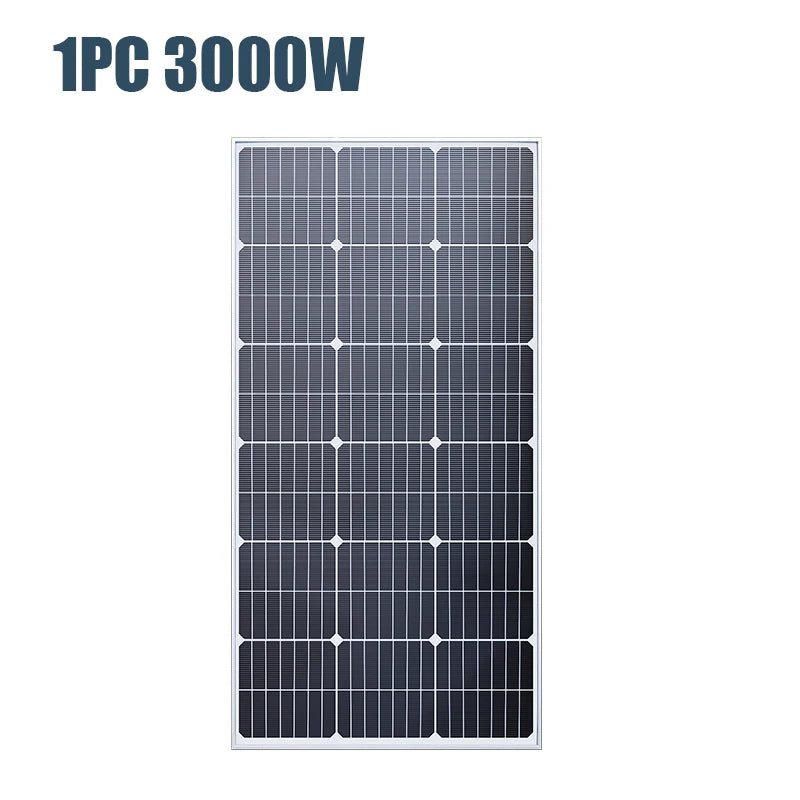 3000W Foldable Portable Monocrystalline Solar Panel 18V High Output Solar Generator for Home RV Camping Off Grid Energy