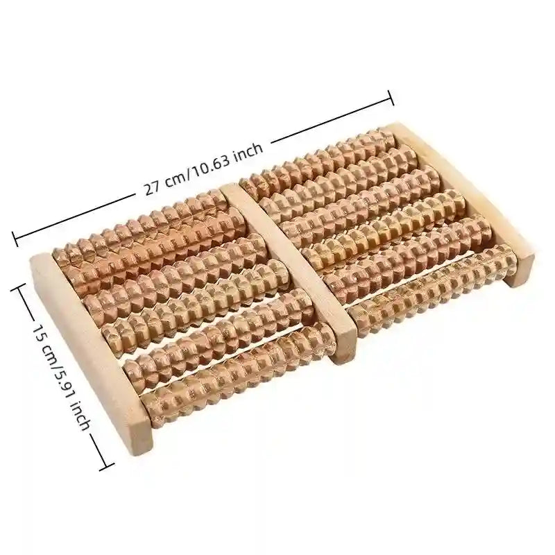 Wooden Foot Massager Roller | Deep Tissue Reflexology Tool Massage Roller Tidesmit