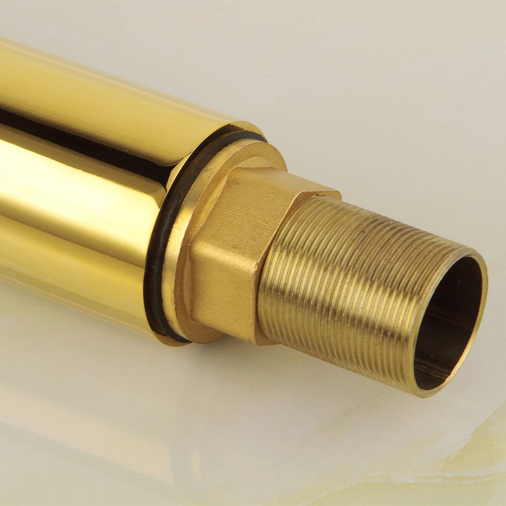 5*16*31cm Modern Golden Bathroom Faucet, Deck Mount Bathroom Single Handle Faucet for Homes, Bathrooms, Washbasins, Restaurants