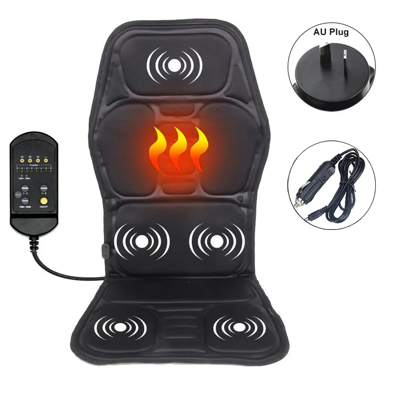 Portable Electric Back Massager with Heat Therapy for Muscle Relief Massage Chairs AU Plug Tidesmit