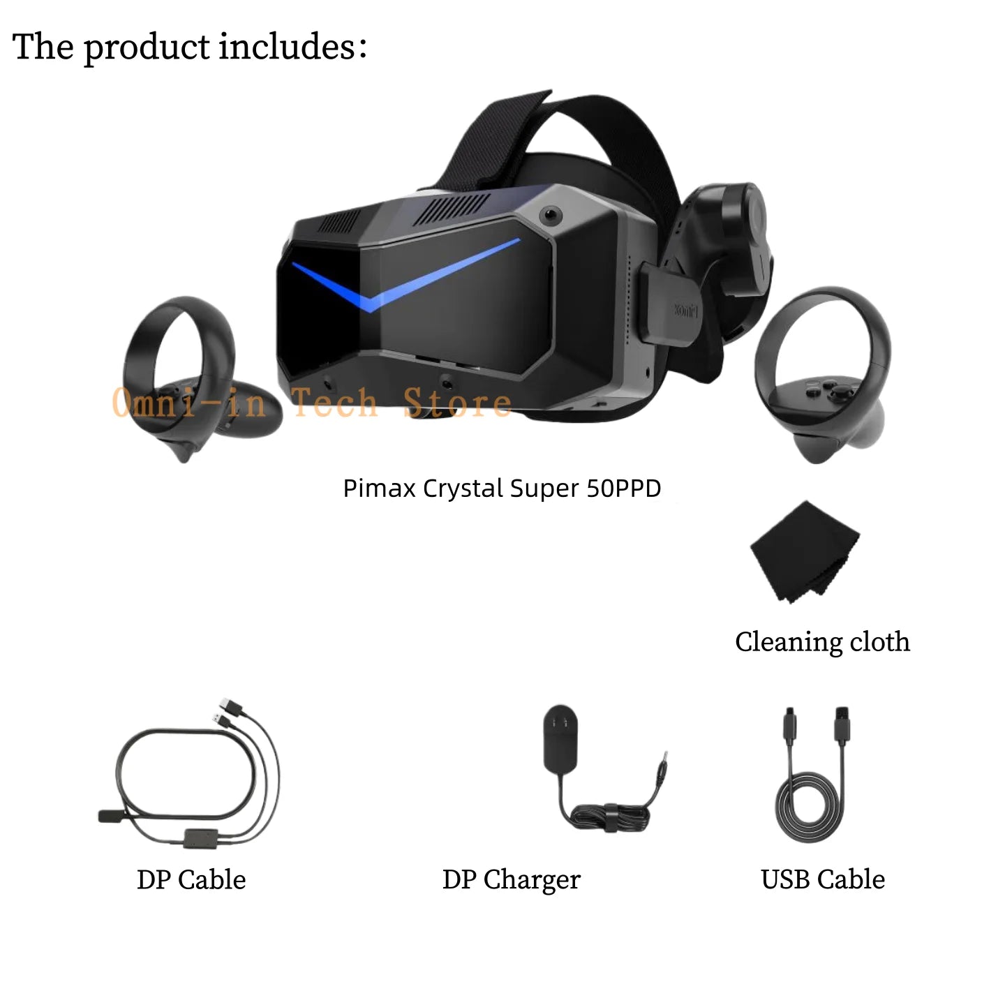 Pimax Crystal Super PCVR Headset: 57PPD High-Resolution VR Optics 50PPD Tidesmit