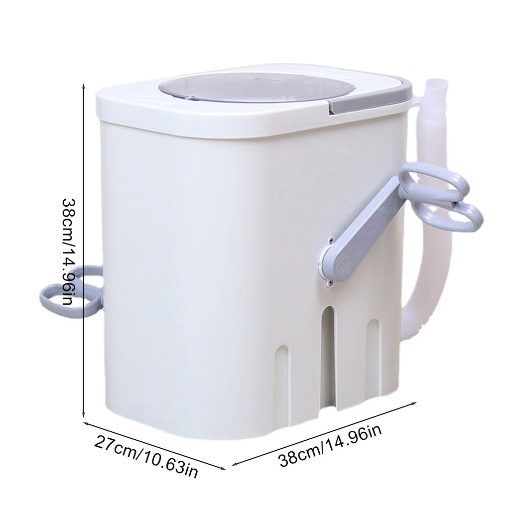 Tidesmit portable manual hand clothes washer with drain hose for RV camping and compact dormitory laundry.