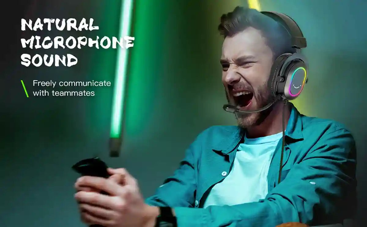 Dynamic RGB Wireless Gaming Headset with 7.1 Surround Sound - Tidesmit Tidesmit