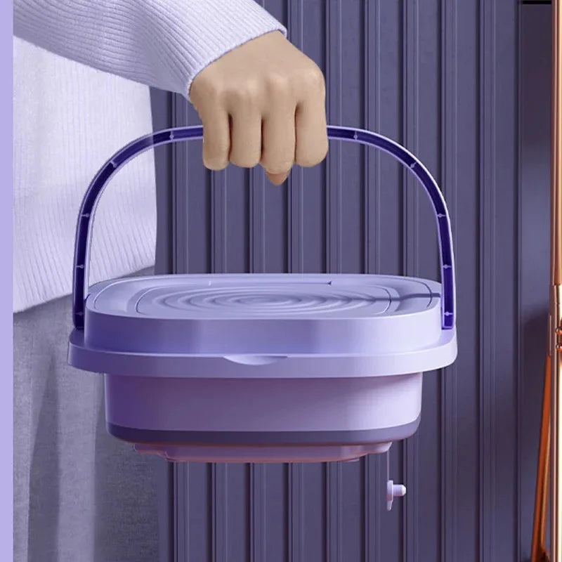 Tidesmit portable foldable washing machine featuring integrated spin dryer for small laundry loads and delicates