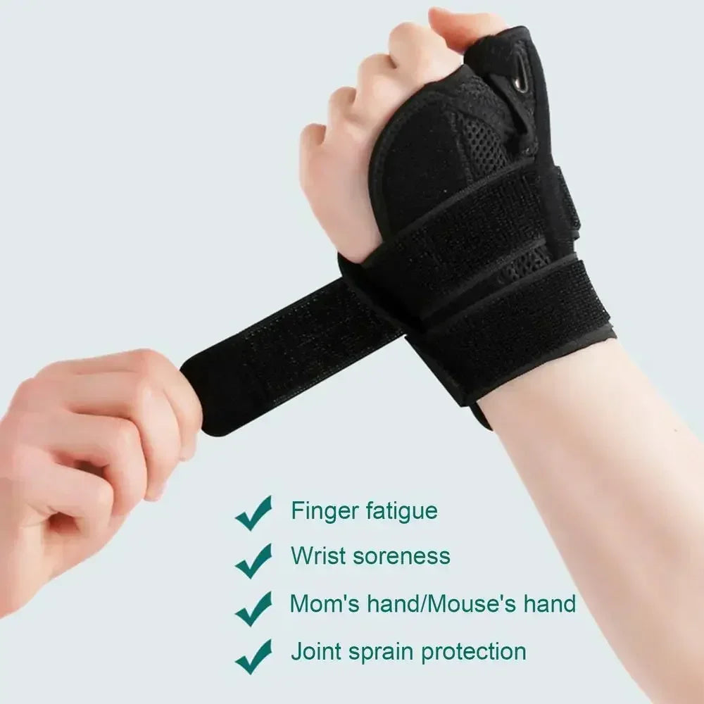 Flexible Splint Wrist Thumb Support Brace for Tendonitis Arthritis Breathable Thumb Protector Guard Fits Right and Left Hand