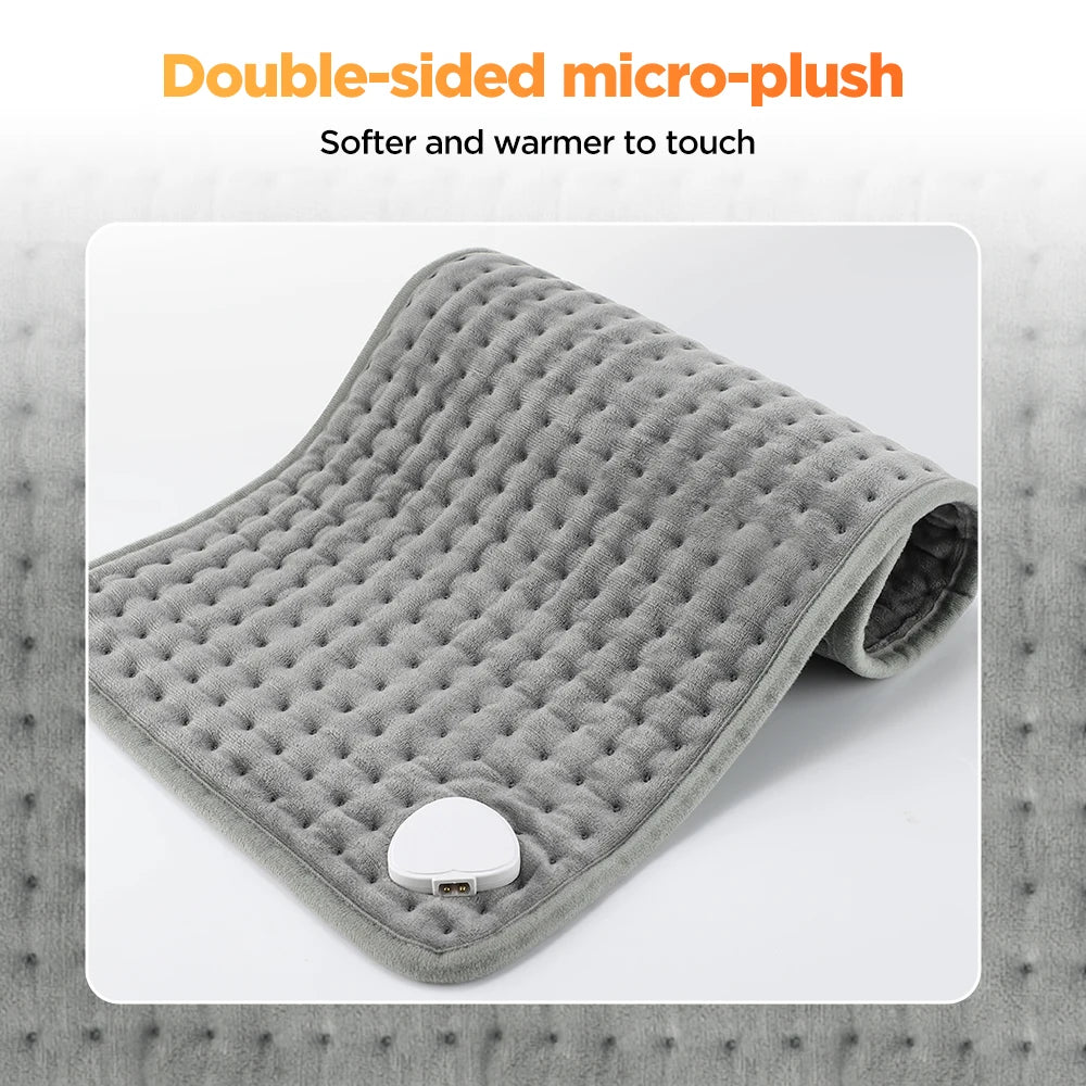 Electric Heating Pad for Pain Relief 60x30cm - Washable Wellness Tool Relaxation Treatment Tidesmit