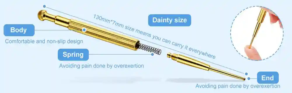 Facial Reflexology Massage Tool | Stainless Steel Probe | Tidesmit Eye Massage Instrument Tidesmit