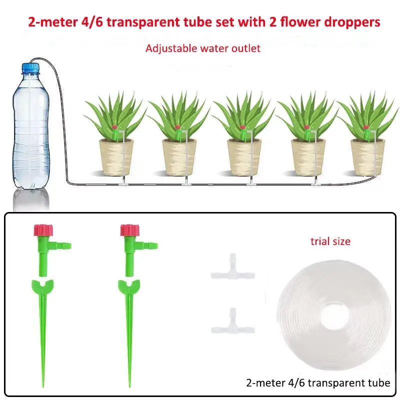 Garden Regulating Drip Irrigation Kit Automatic Watering Device 4/7mm Hose Potted Plants Watering Saving Micro Dripper