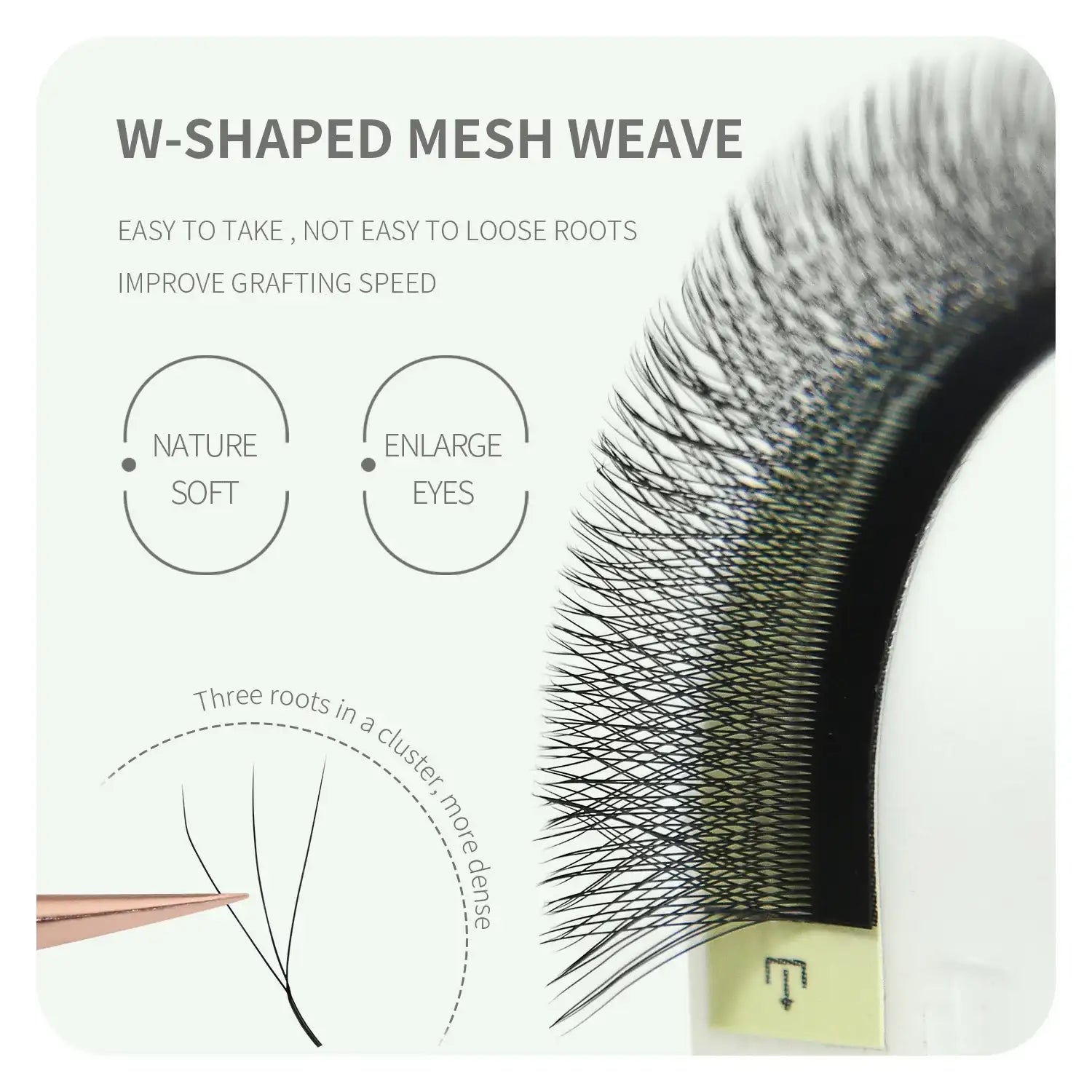 ANNAFRIS Premade Volume Fan YY 3D 4D 5D W-Shaped Lash Automatic Flowering W Lashes Extension Natural Soft Full Dense Mink Lash False Eyelashes Tidesmit