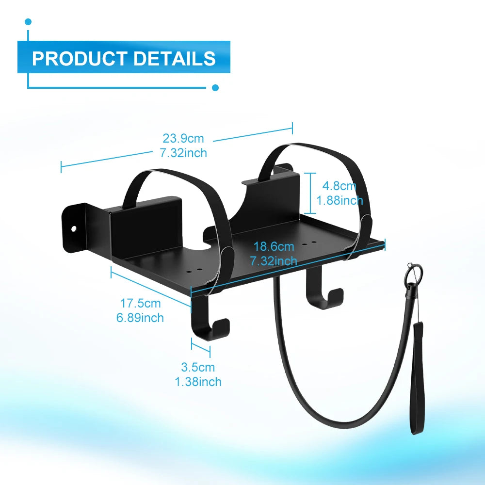 CPAP Wall Mount Shelf Compatible with S10/S11 Bedside Organizer with Adjustable Angle CPAP Hose Holder & Hook for CPAP Mask Tube