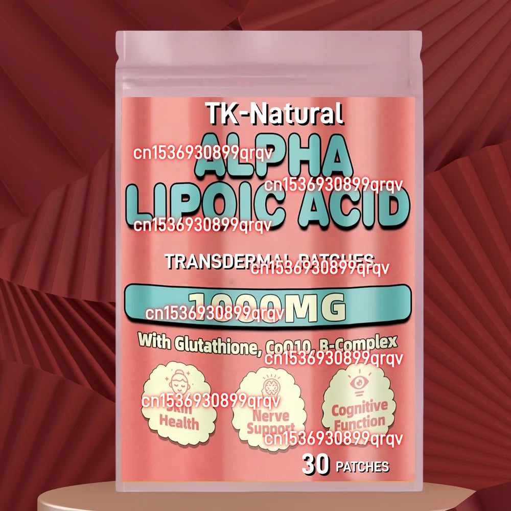 30 Patches Alpha Lipoic Acid Transdermal Patches with Glutathione,Vitamin B Complex for Antioxidant, Cognitive, Nerve* Support