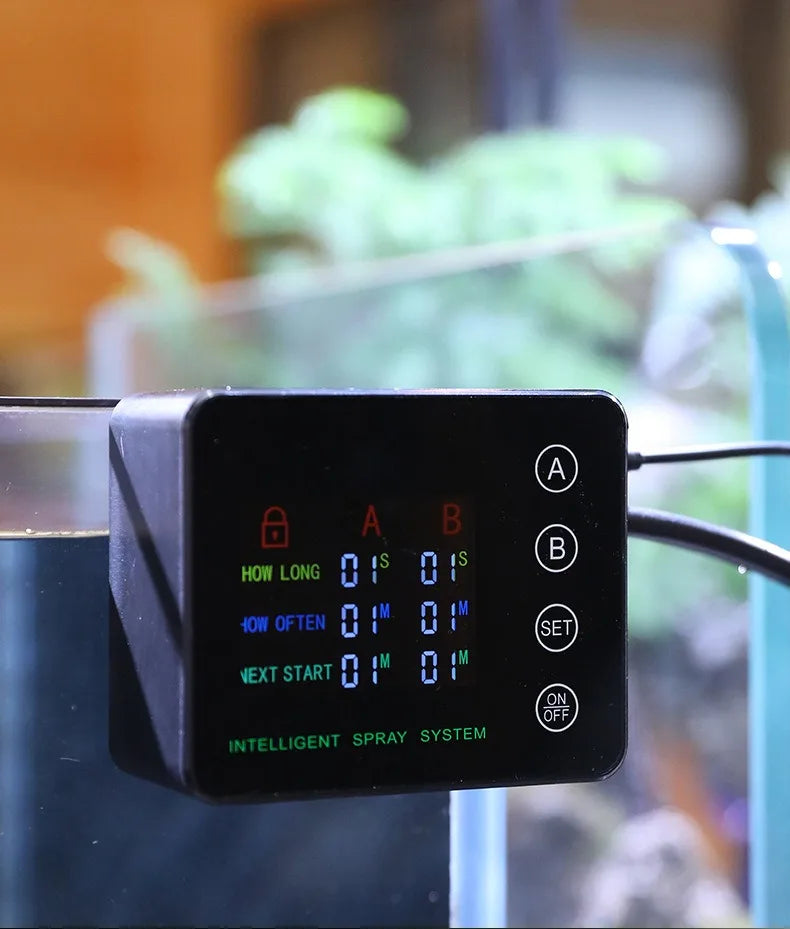 Rainforest Sprayer Double Pump Control Automatic Mist Timing Spray System Kit Irrigation Timer Reptile Sprayer Humidifier