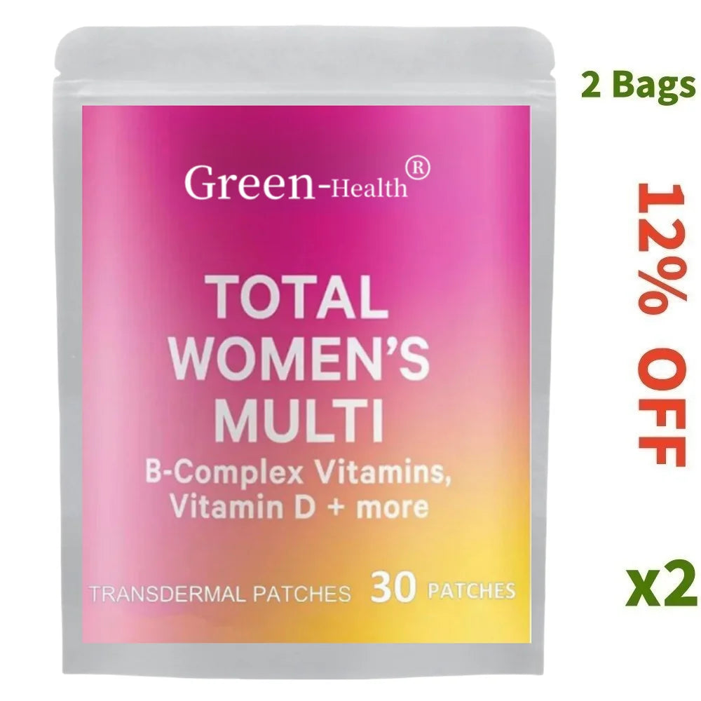 Tidesmit 30 Women's Multivitamin Transdermal Patches for Hair, Skin, Nails, Energy, and Immune Support with B-Complex.
