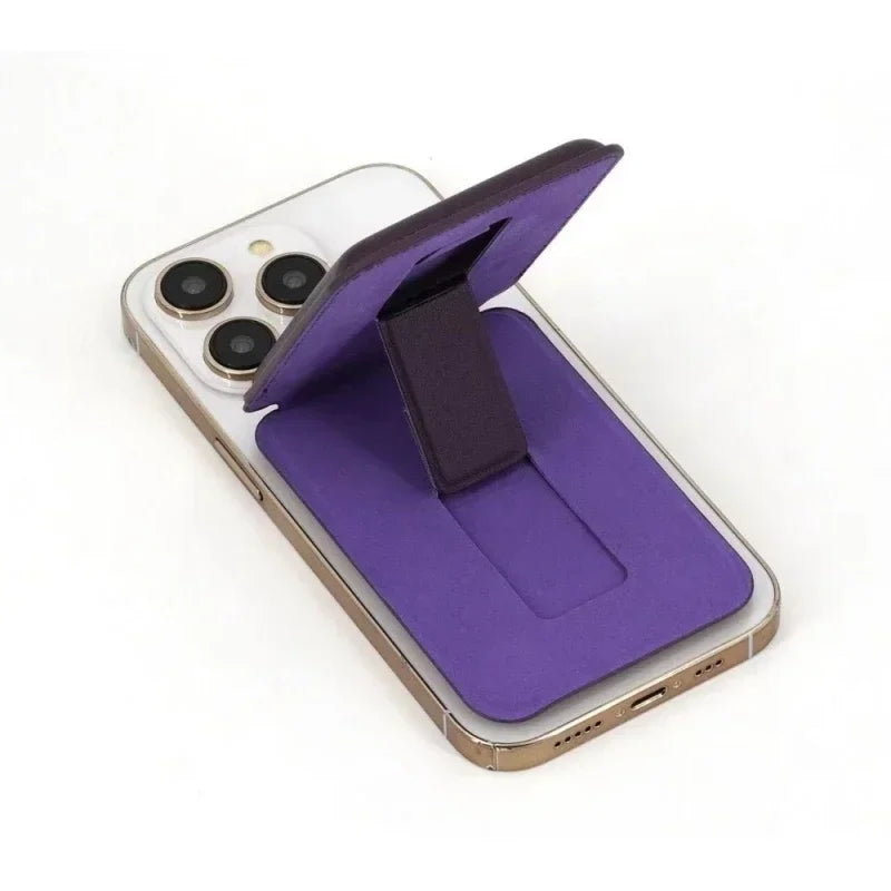 Magnetic Leather Wallet Case for iPhone 15 Pro Max with Kickstand Tidesmit