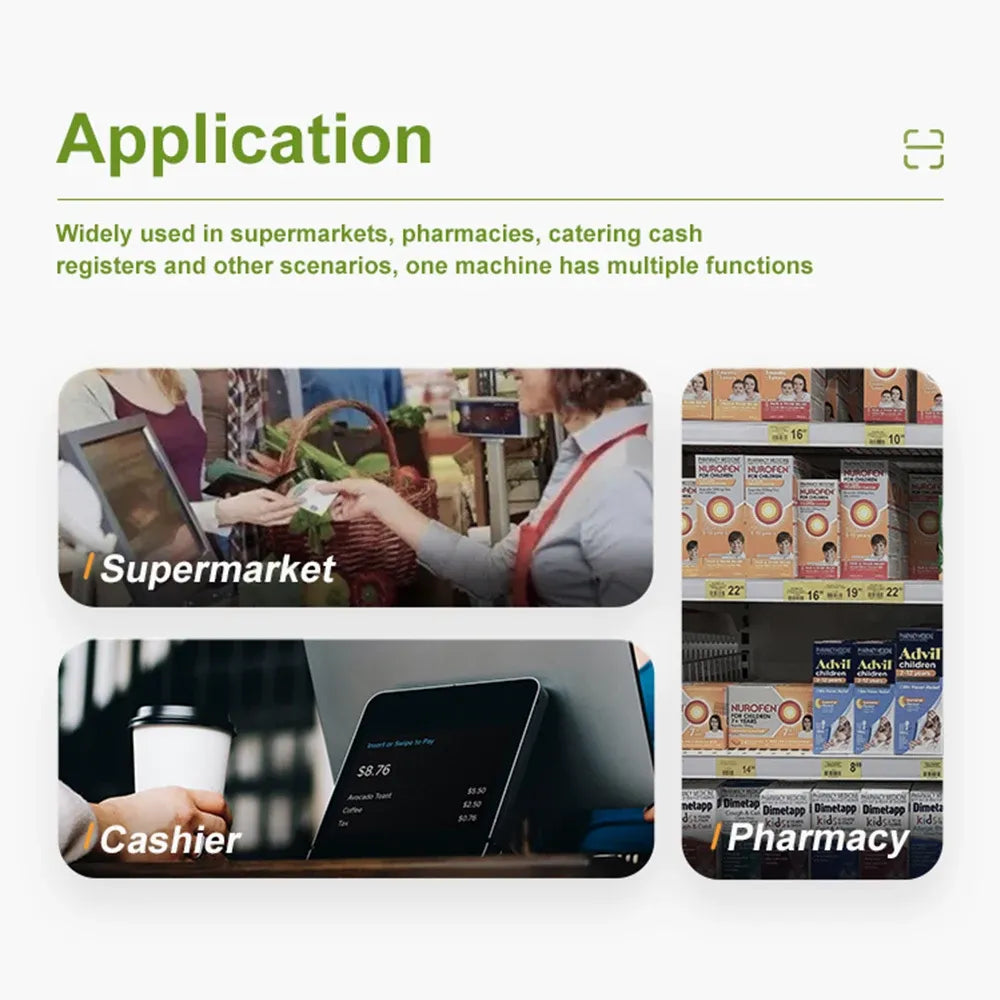 Hands-free barcode scanner used for retail checkout and pharmacy counter scanning
