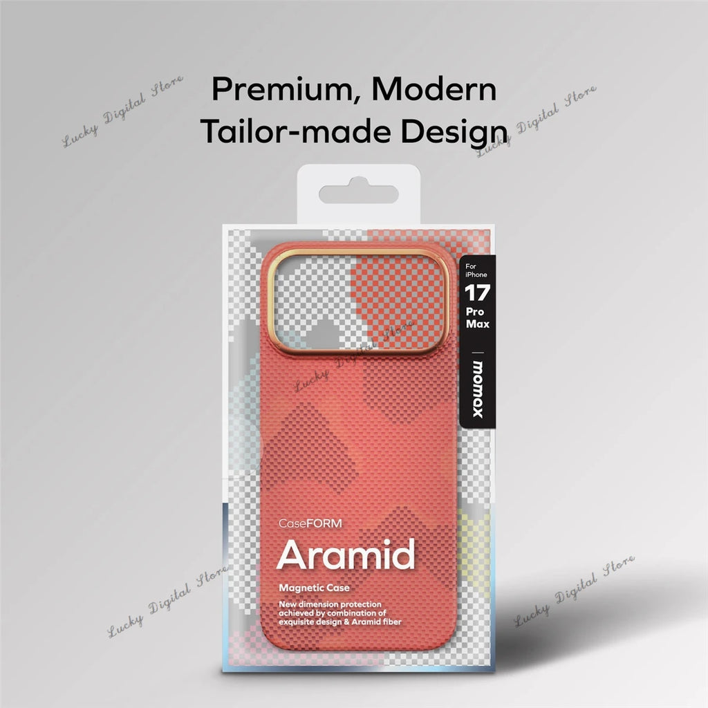 iPhone 17 Pro Max Aramid Fiber Case with Slim Aluminum Frame Tidesmit
