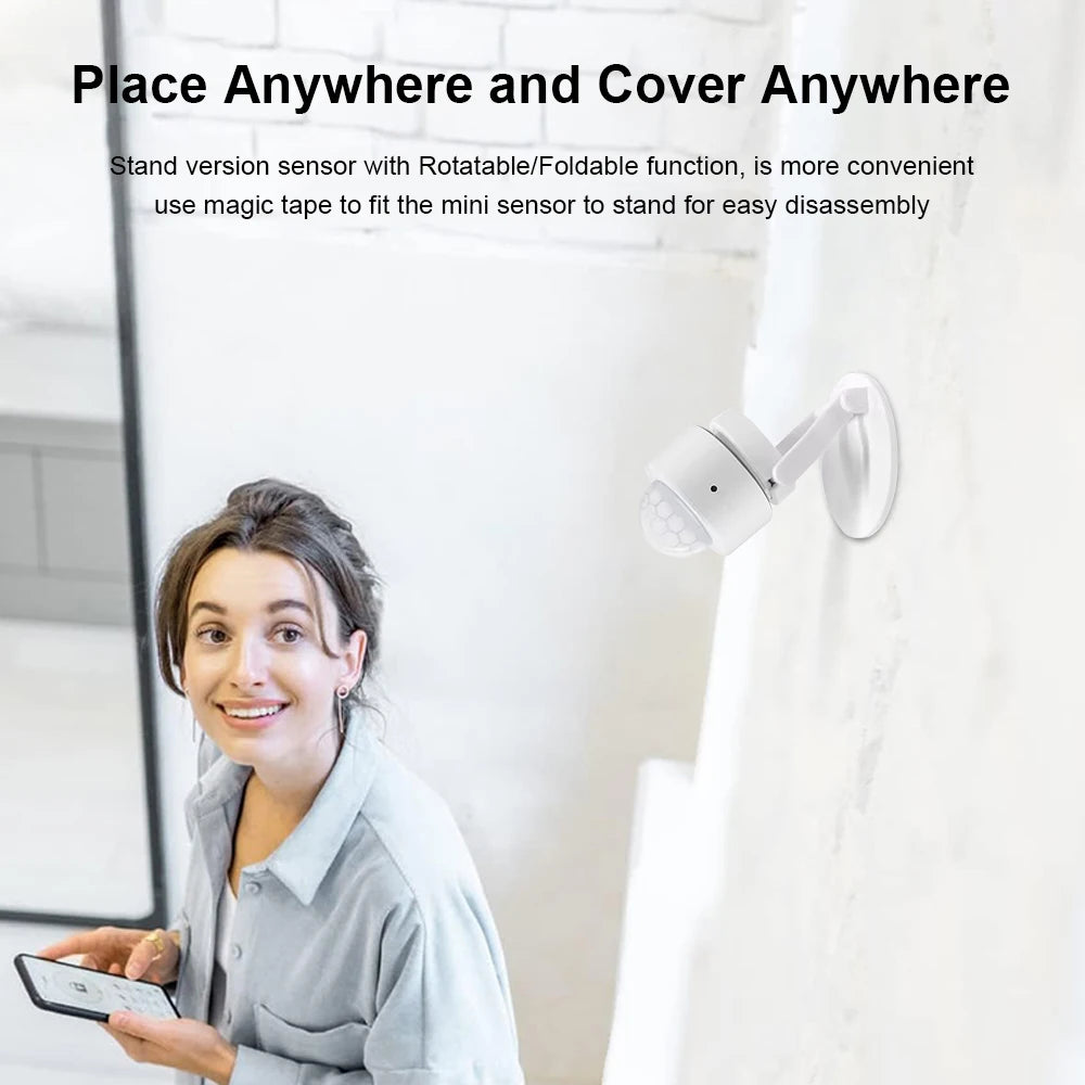 Zigbee PIR Motion Sensor - Smart Home Detector for Energy Efficiency Tidesmit