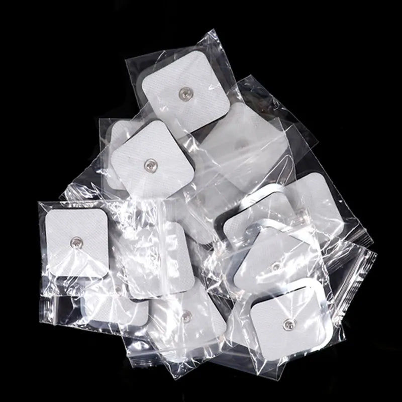 TENS Unit Electrode Pads: Reusable Muscle Stimulator Gel Sets Back Massage Instrument Tidesmit