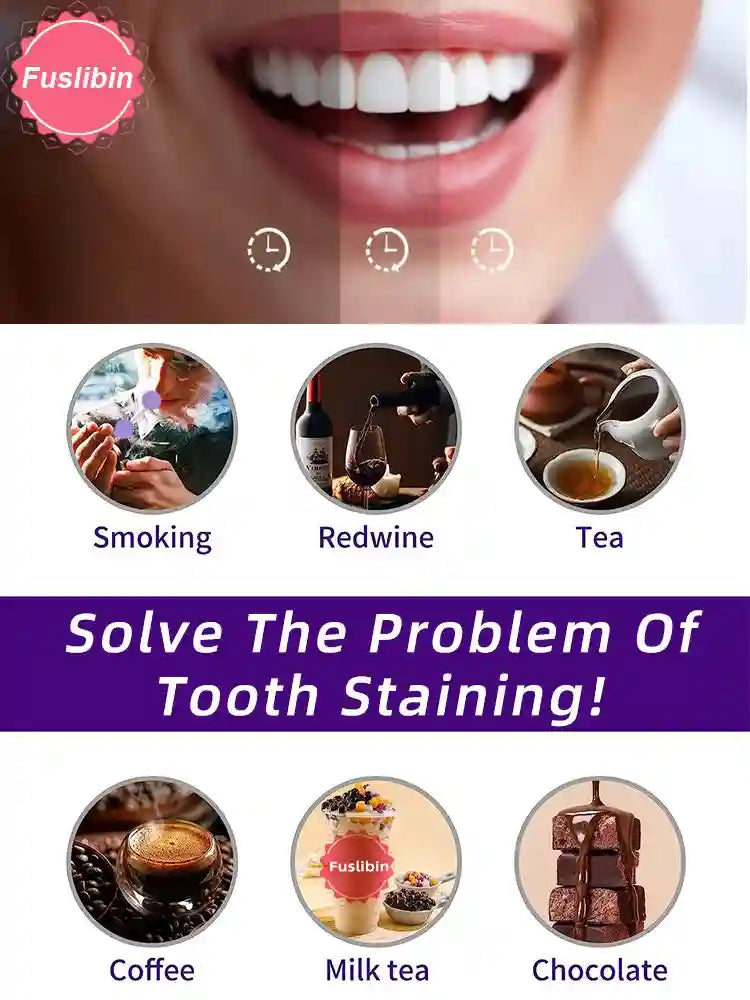 Tidesmit V34 teeth whitening toothpaste for stain removal and fresh breath oral hygiene
