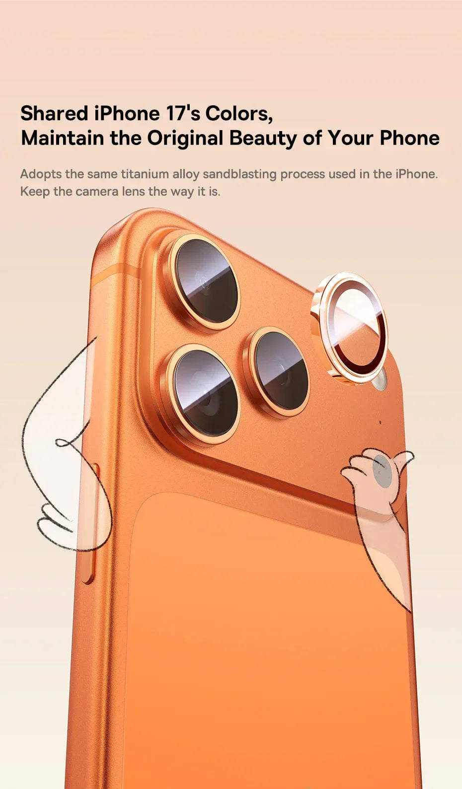 iPhone 17 Pro Max Lens Protector - 9H Hardened Anti-Reflection Glass Tidesmit