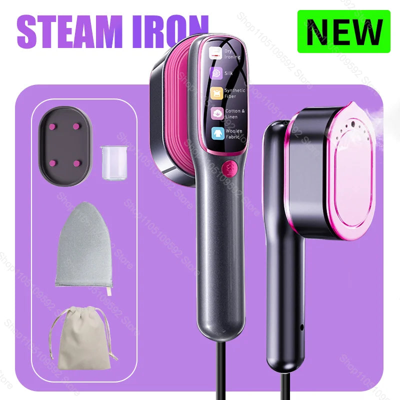 Tidesmit professional handheld garment steamer in black for fast, wrinkle-free fabric care at home and while traveling