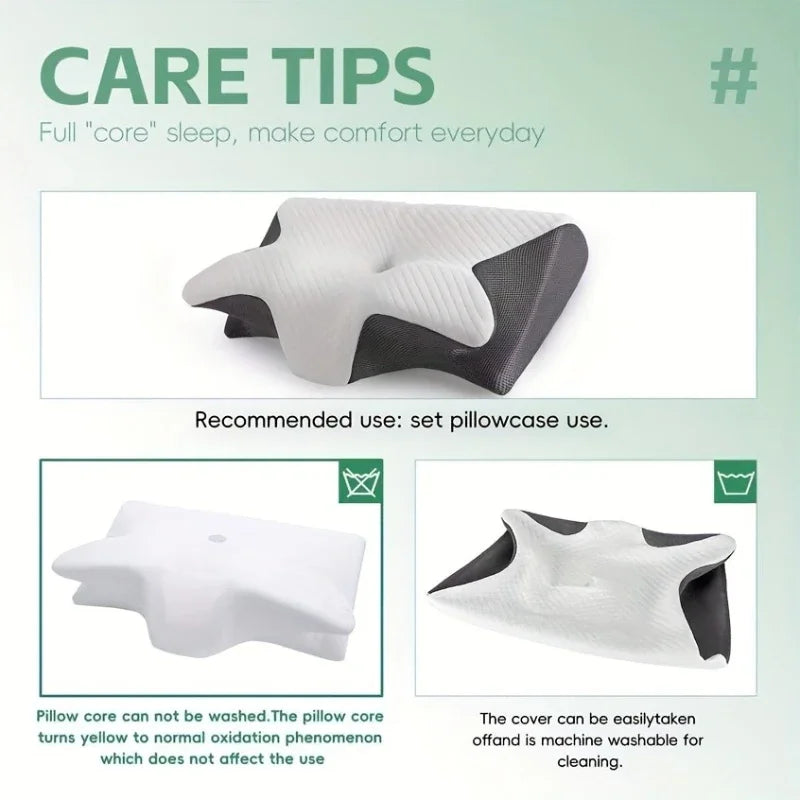 Ergonomic Neck Pillow for Muscle Relief - Contoured Gray Tidesmit Back Massage Instrument Tidesmit