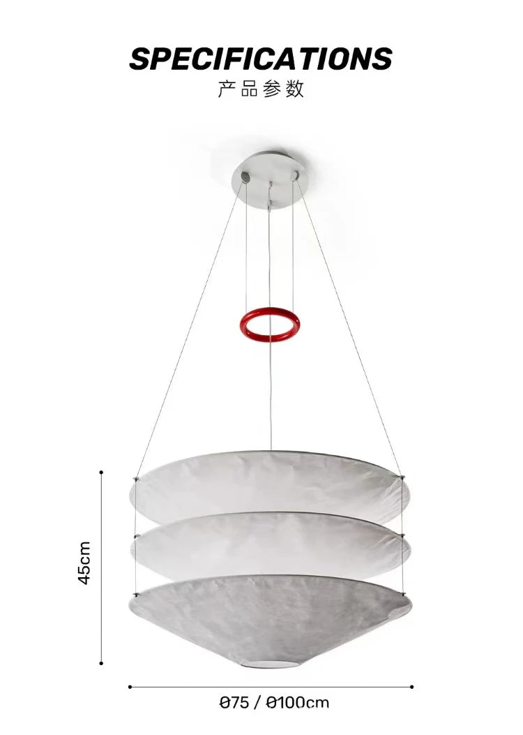 Wabi-Sabi Paper Pendant Light - Large Japanese Minimalist Hanging Lamp Tidesmit