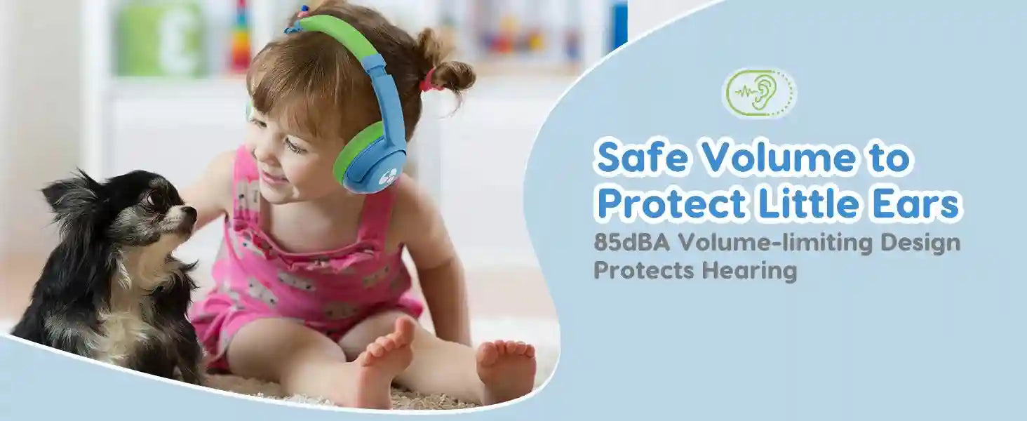 Kids Wireless Headphones - Safe 85dB Audio Over-Ear Design Tidesmit