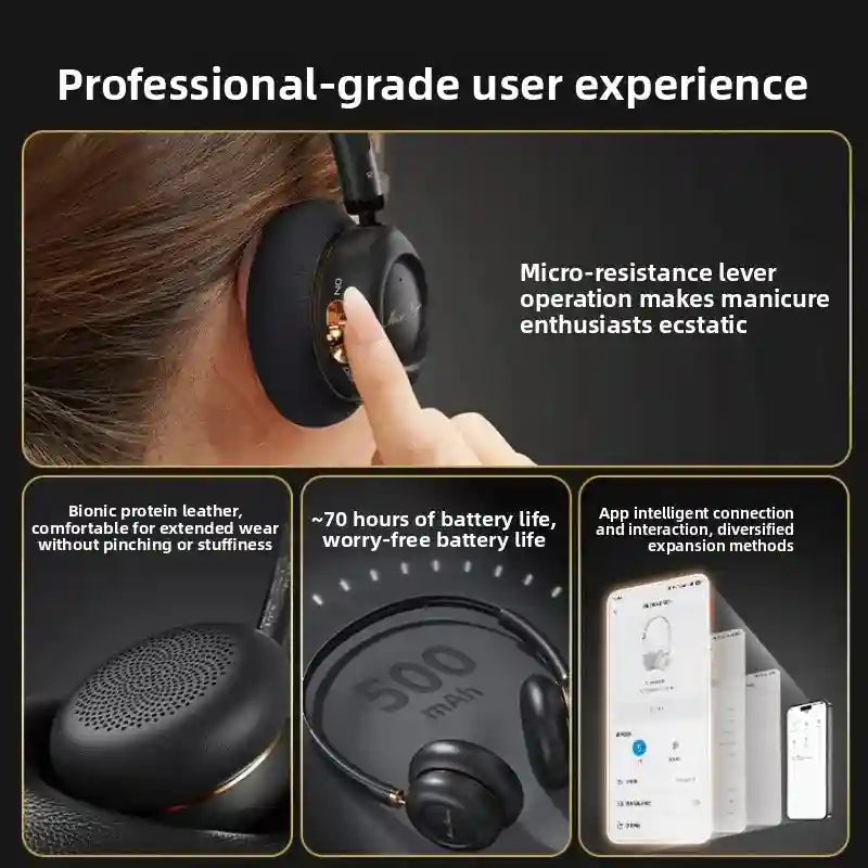 Wireless Bluetooth Gaming Headphones with Active Noise Cancellation Tidesmit