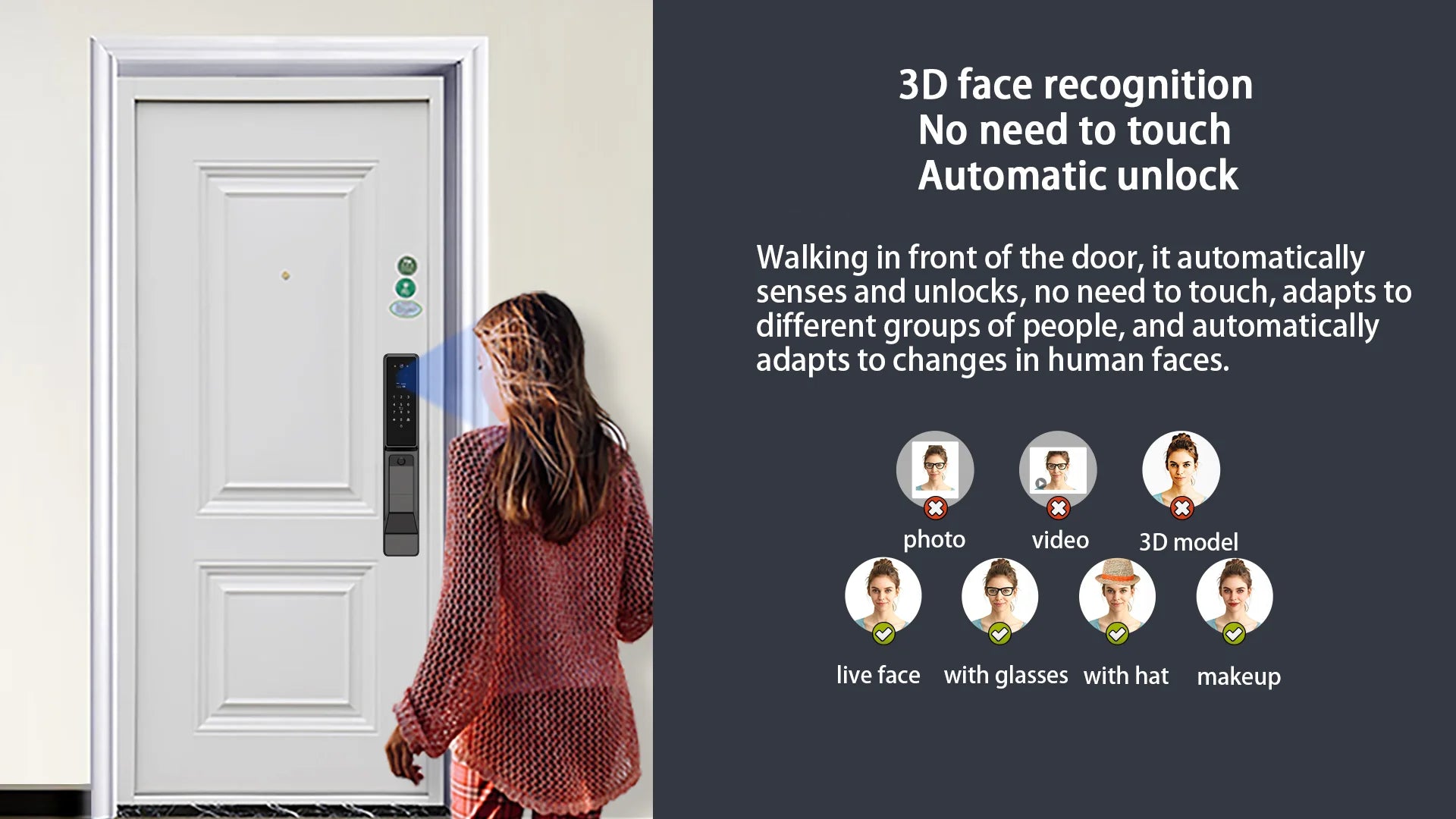 Outdoor Waterproof Lock Wifi Tuya APP Remote Voice Intercom Electronic Door Lock Face Fingerprint Smart Door Lock With Camera