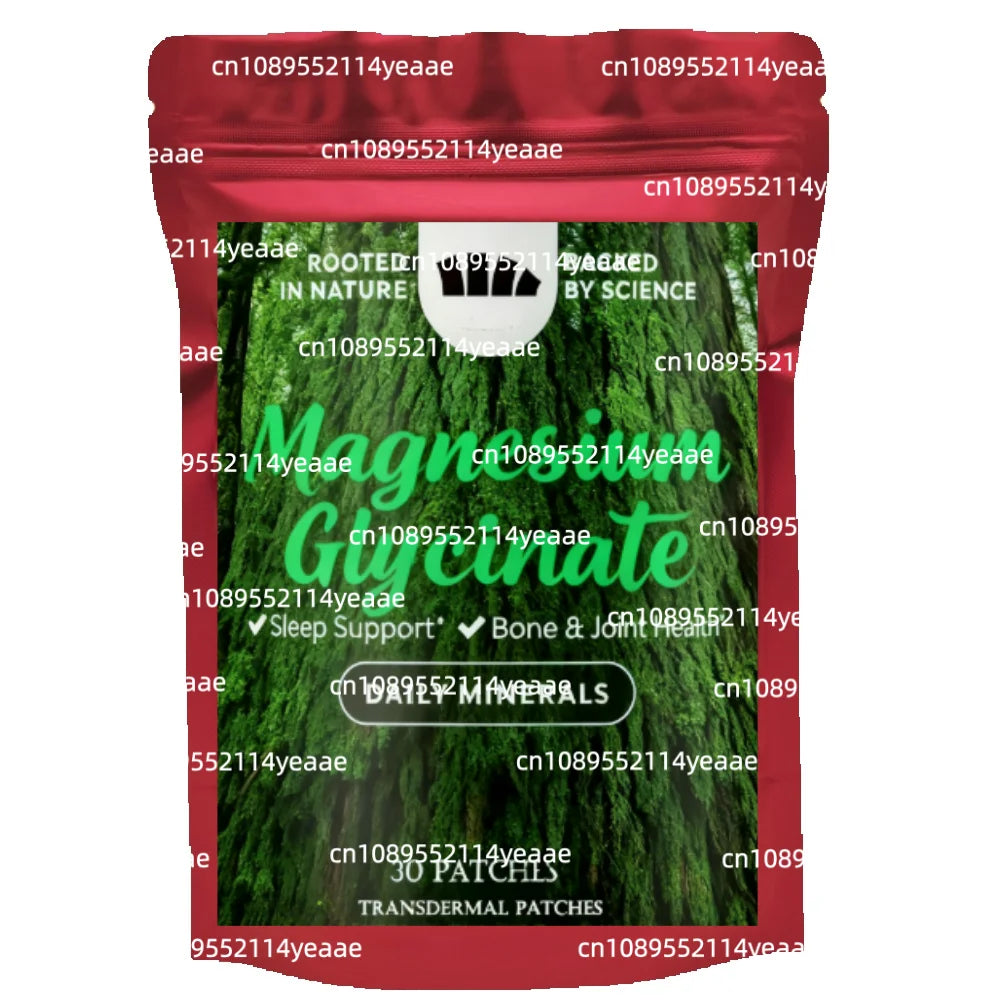 30 Patches Magnesium Glycinate Transdermal Patches for Brain Health, Bone Health, Energy