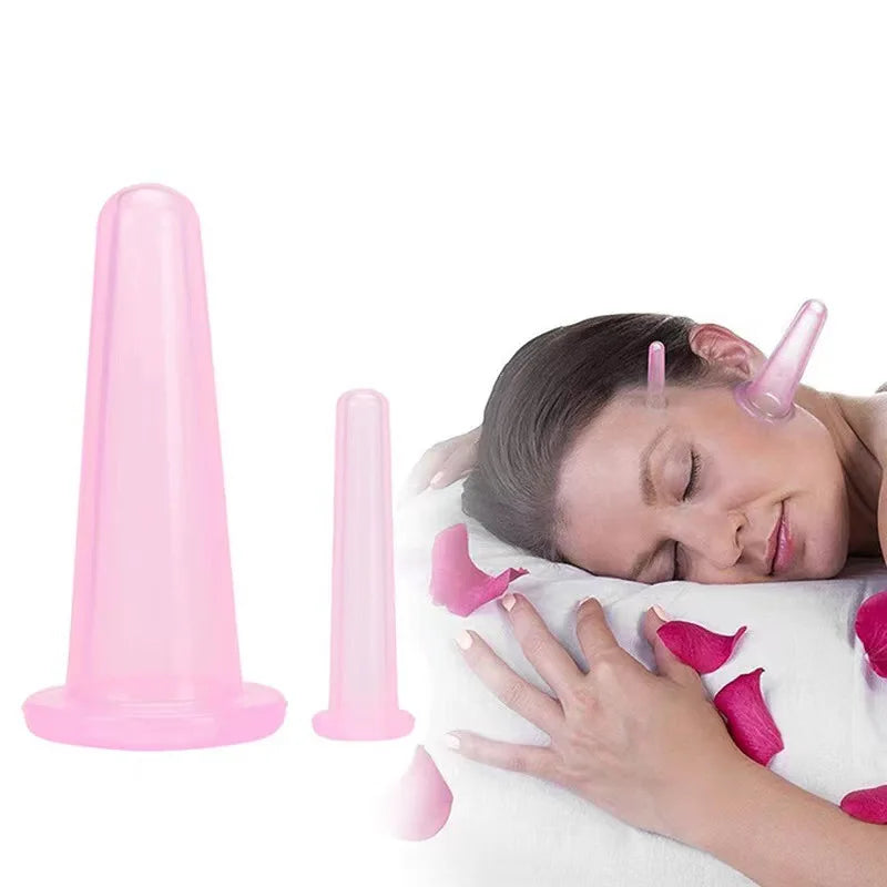 Silicone Vacuum Cupping Set for Facial Lift and Deep Tissue Recovery Back Massage Instrument Tidesmit