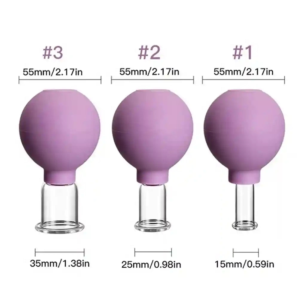 Facial Cupping Set for Skin Lifting and Anti-Wrinkle Massage Therapy Eye Massage Instrument Purple-321 Tidesmit