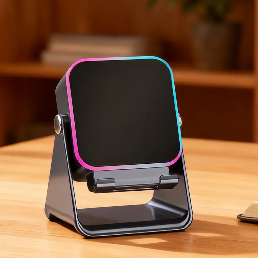 5 In 1 Auto Induction Bluetooth Speaker With 8 Modes RGB Light Portable Audio Device With Phone Holder Holiday Christmas Gift