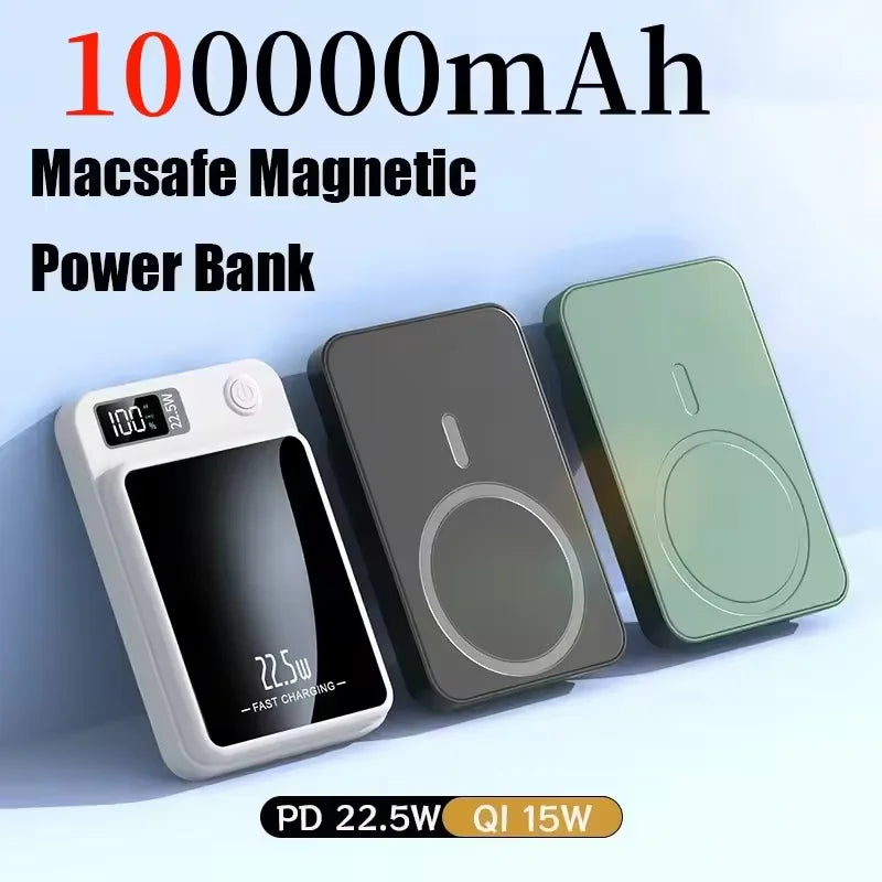 Tidesmit 100000mAh Magnetic Fast Charging Power Bank - High Capacity Tidesmit