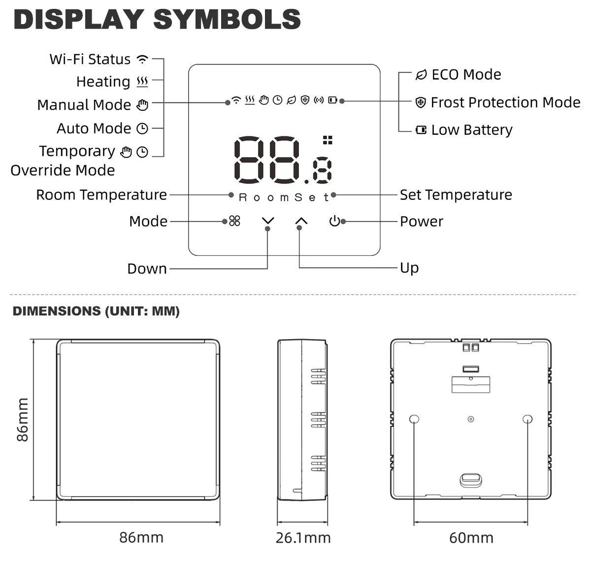 Tuya Smart Thermostat Water Gas Boiler WiFi ZigbeeBattery Wireless Floor Heating Temperature Remote Controller Google Home Alexa