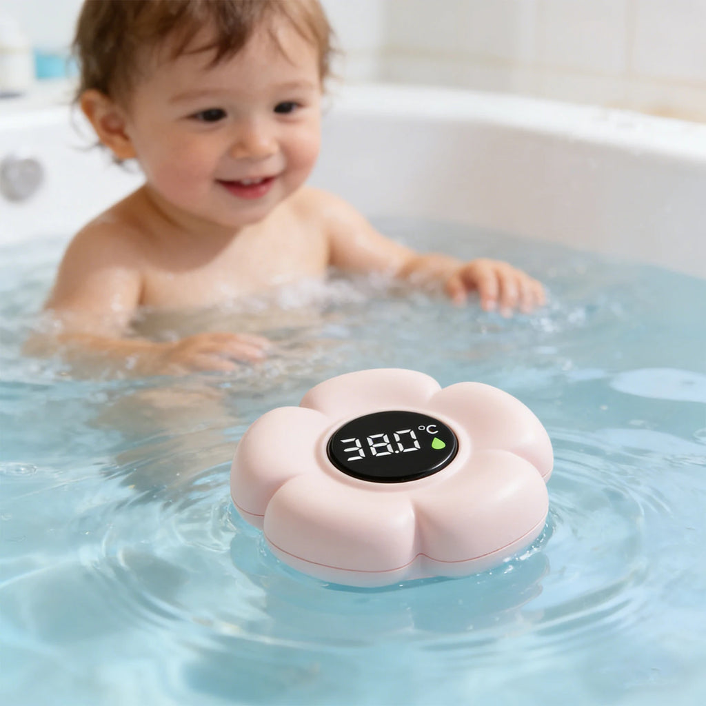 Baby Bath Thermometer with LED Display & Color Alerts Digital Water Temperature Thermometer for Newborns & Toddlers