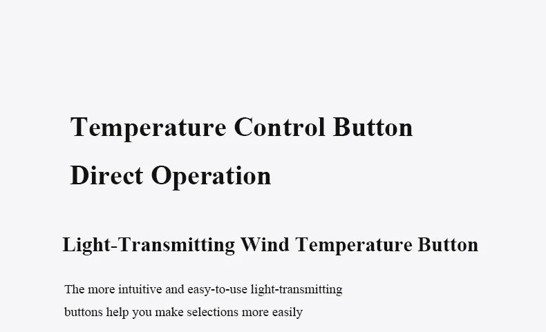 Light-transmitting temperature control button on 345g quick-dry high-speed hair dryer for intuitive heat selection.