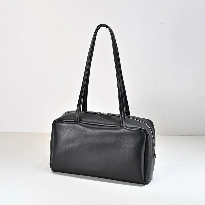 New  sheepskin bowling bag for autumn and winter 2025, high-quality long handled shoulder bag, sheepskin handbag