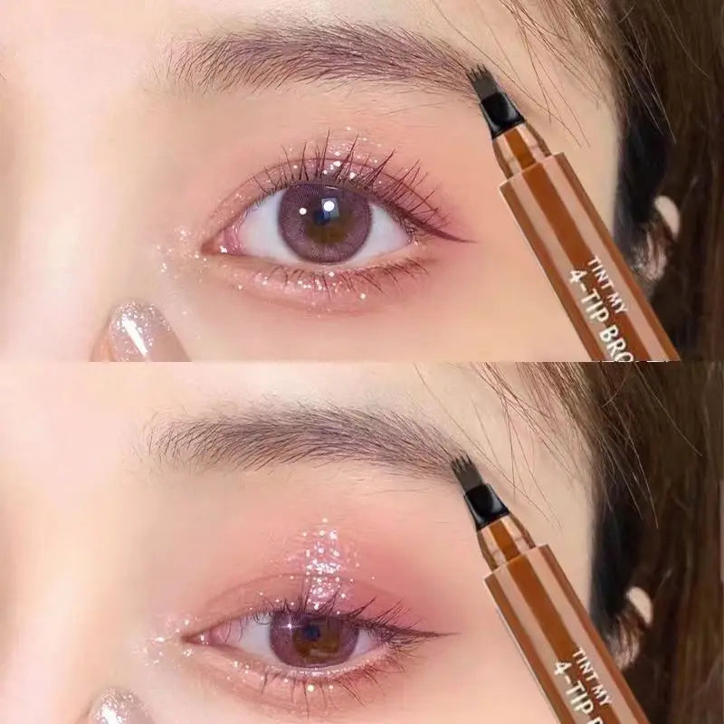 Four-Pronged Eyebrow Pencil - Smudge-Proof PMU Microblading Pen Permanent Makeup Machines Tidesmit
