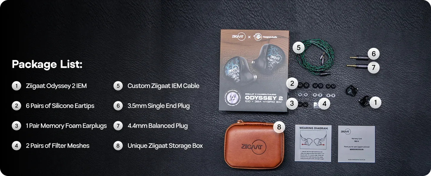 ZiiGaat Odyssey 2 Hybrid IEMs 1DD 3BA Audiophile Audio by Tidesmit Tidesmit