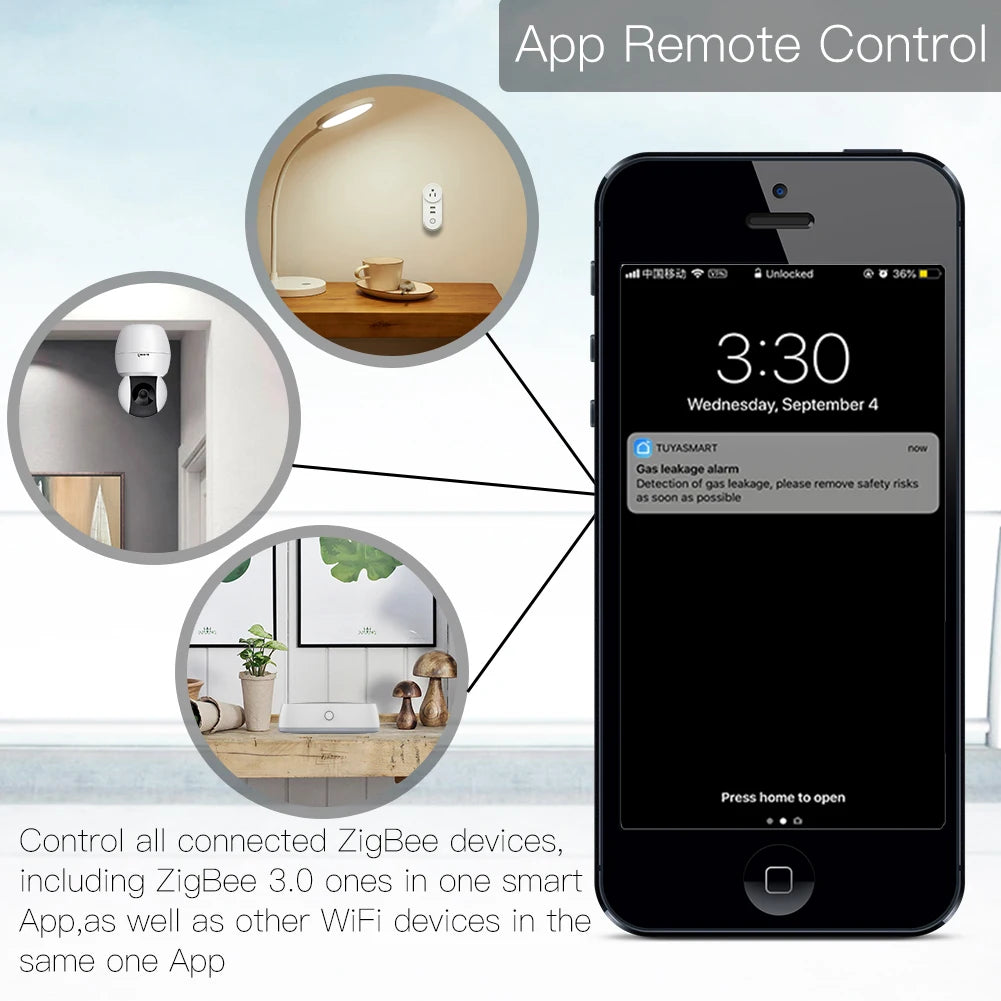 ZigBee Wired Gateway Hub for Smart Home Automation and WiFi Connectivity Tidesmit