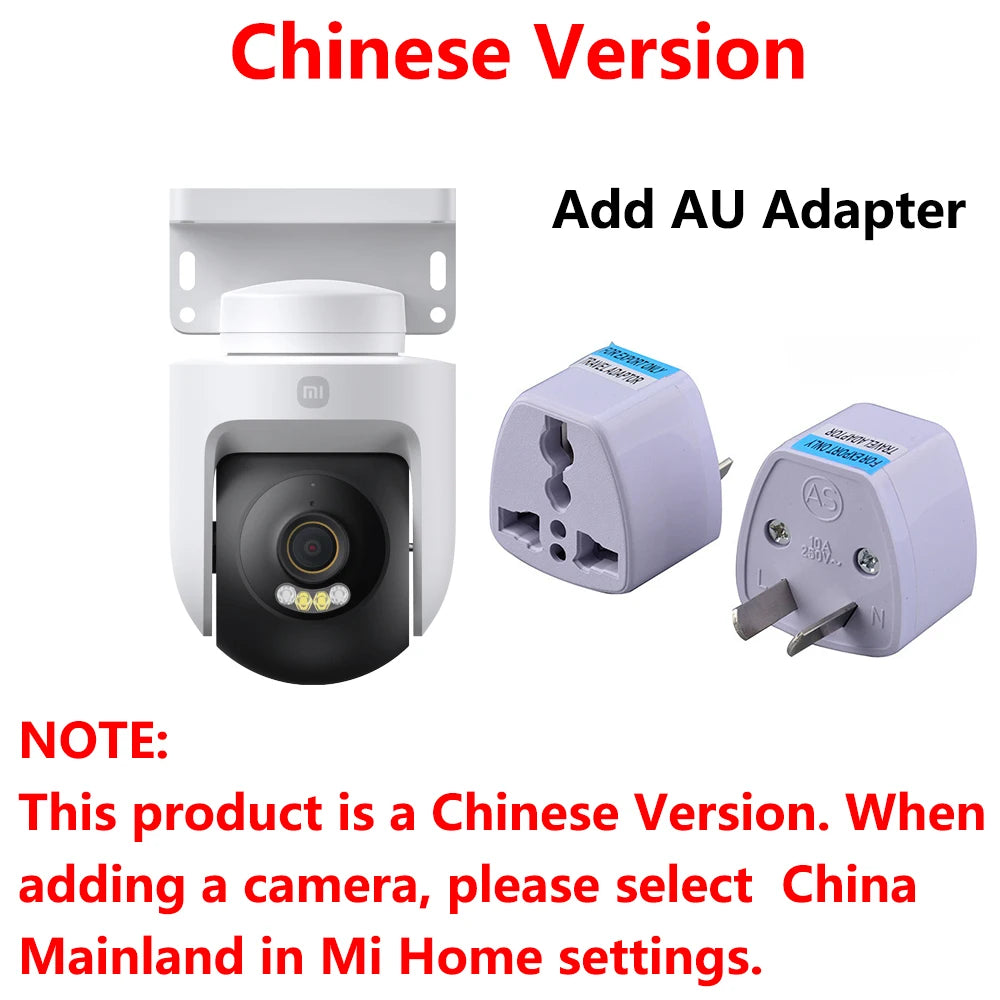 Xiaomi Smart Outdoor Camera 4 8 megapixel 4K image quality AI human-vehicle detection 360° PTZ Full color night vision IP66 CN