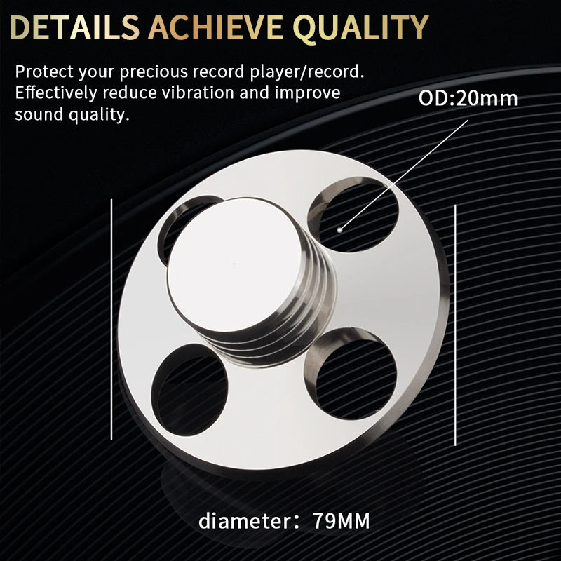 YYAUDIO Vinyl Record Weight 304 Stainless Steel LP Disc Stabilizer Turntable Clamp Reduce Vibration for Record Player Phonograph