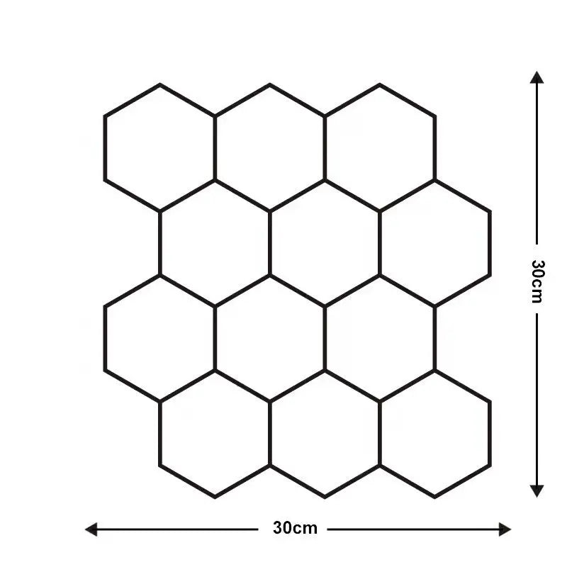Peel-and-stick white hexagon tile sheet with blank smooth surface design